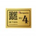 QR Menü Metal Baskı Gold 11.5*15cm