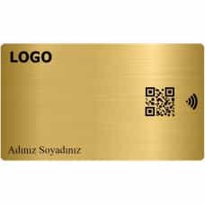 Fiziksel Dijital Kart (NFC Çipli Kart) ( vCard ) Altın Metal/PVC