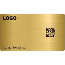 Fiziksel Dijital Kart (NFC Çipsiz Kart) ( vCard ) Altın Metal