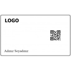 Fiziksel Dijital Kart (NFC Çipsiz Kart) ( vCard ) Beyaz PVC