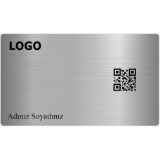 Fiziksel Dijital Kart (NFC Çipsiz Kart) ( vCard ) Gümüş PVC