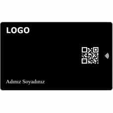 Fiziksel Dijital Kart (NFC Çipli Kart) ( vCard ) Siyah PVC