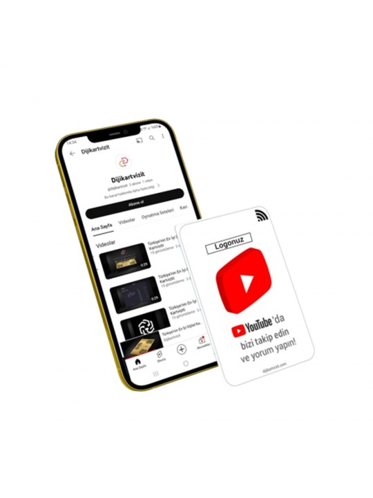 Youtube Takipçi ve Beğeni Arttırma Kartı (NFC / QR)